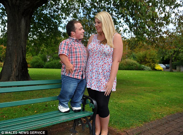 James Lusted, a 3ft 7in dwarf, took his fiance Chloe Roberts, for a romantic dinner when he was given a children's coloring book and crayons.